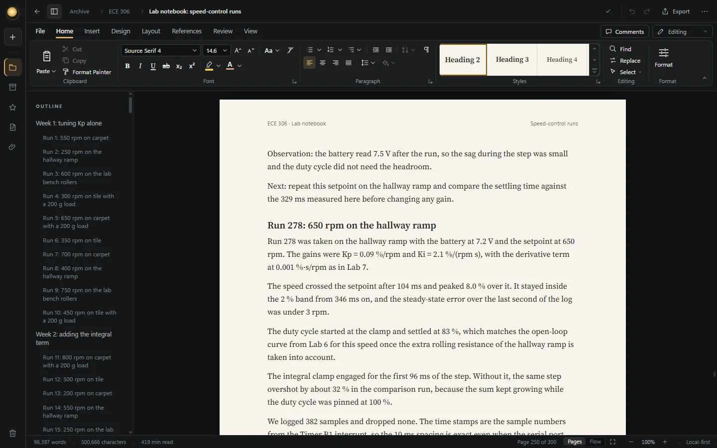 CENTER Documents · Screenshot from a working development build.